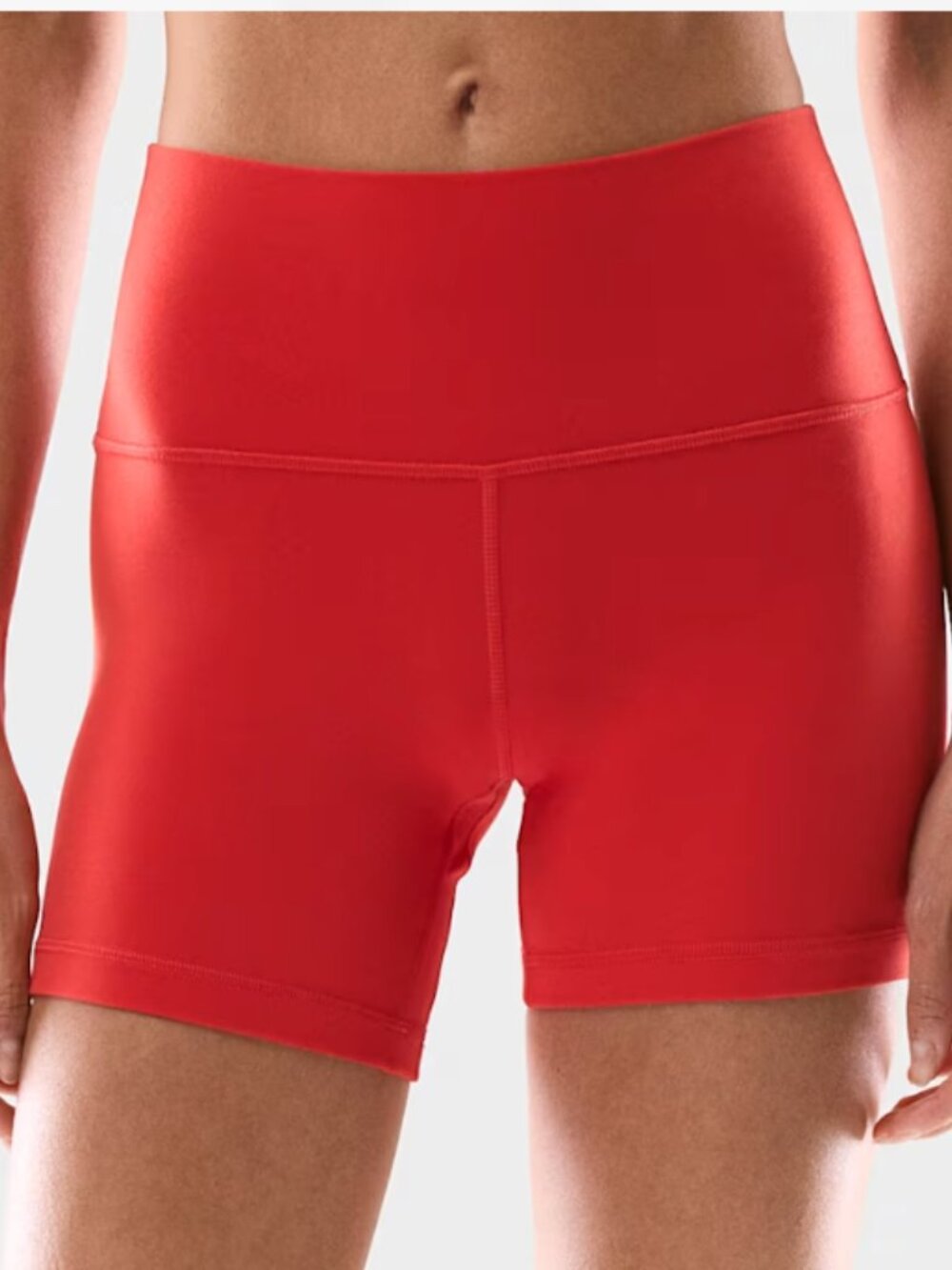 Aritzia Golden Butter Cheeky Hi-Rise Shorts 5" Size 4 Orange Cherrybomb Red